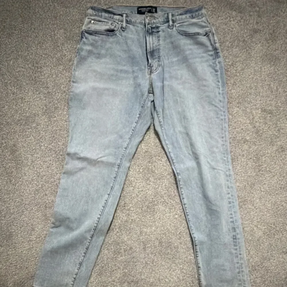 Abercrombie & Fitch Light Blue Stretch Athletic Slim Denim Jeans Men